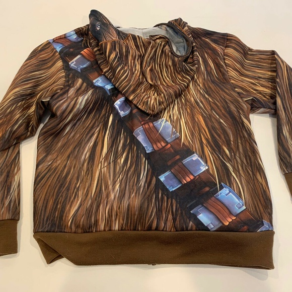 ***SOLD***STAR WARS Chewbacca Full Zippered Hoodie Lightweight Jacket Size Small - Picture 8 of 10